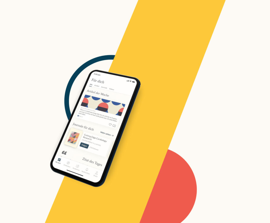 Screenshot von der App „meducately - Medical Literature Guide“